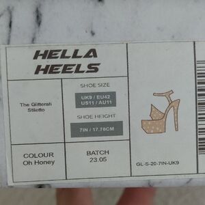 Hella Heels Glitterati Stiletto in Tan